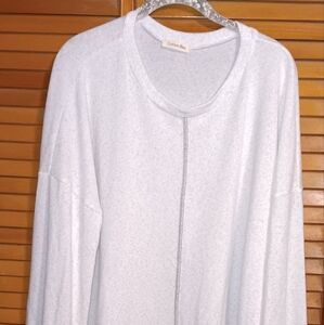 Cotton Bleu 3xl Dropped shoulder long Sleeved pullover banded at wrist. So Soft